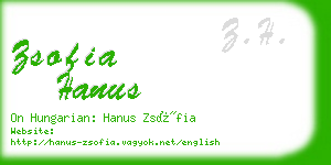 zsofia hanus business card